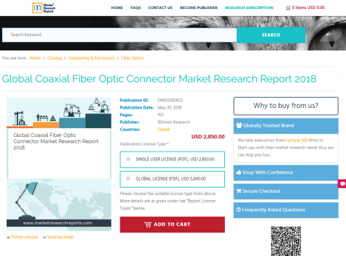 Global Coaxial Fiber Optic Connector Market Research Report'