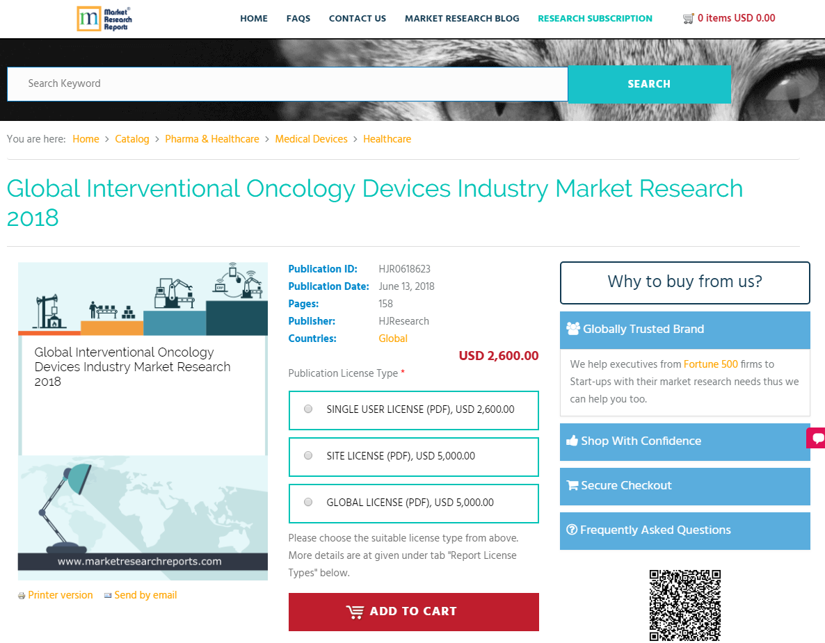 Global Interventional Oncology Devices Industry Market 2018'