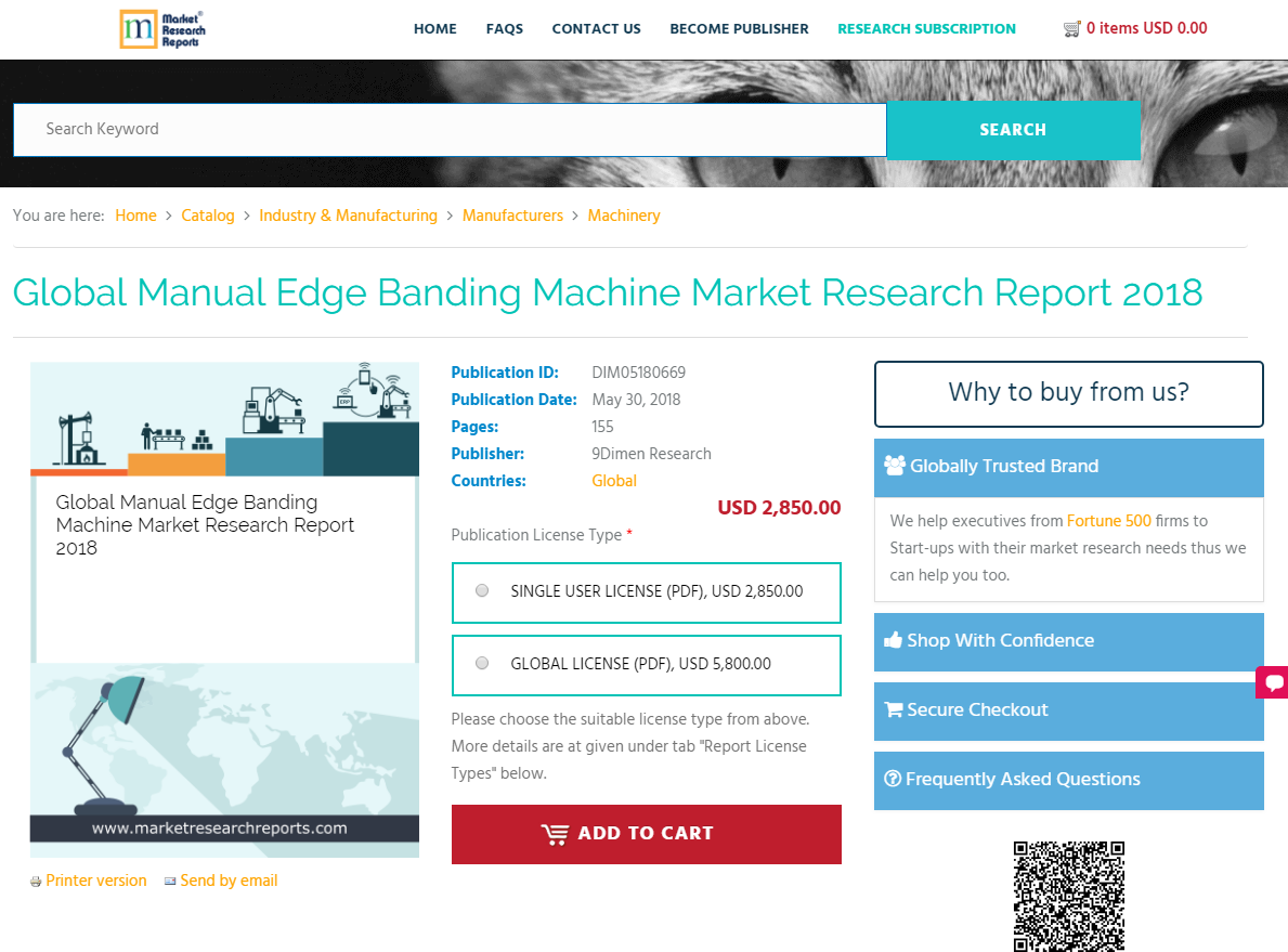 Global Manual Edge Banding Machine Market Research Report'