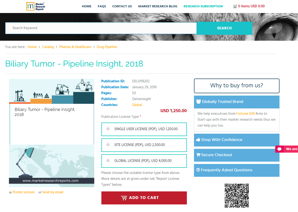 Biliary Tumor - Pipeline Insight, 2018