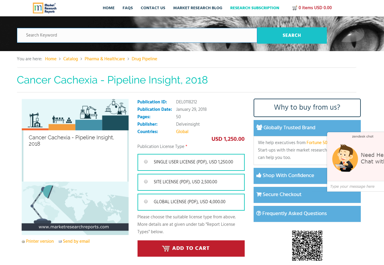 Cancer Cachexia - Pipeline Insight, 2018'