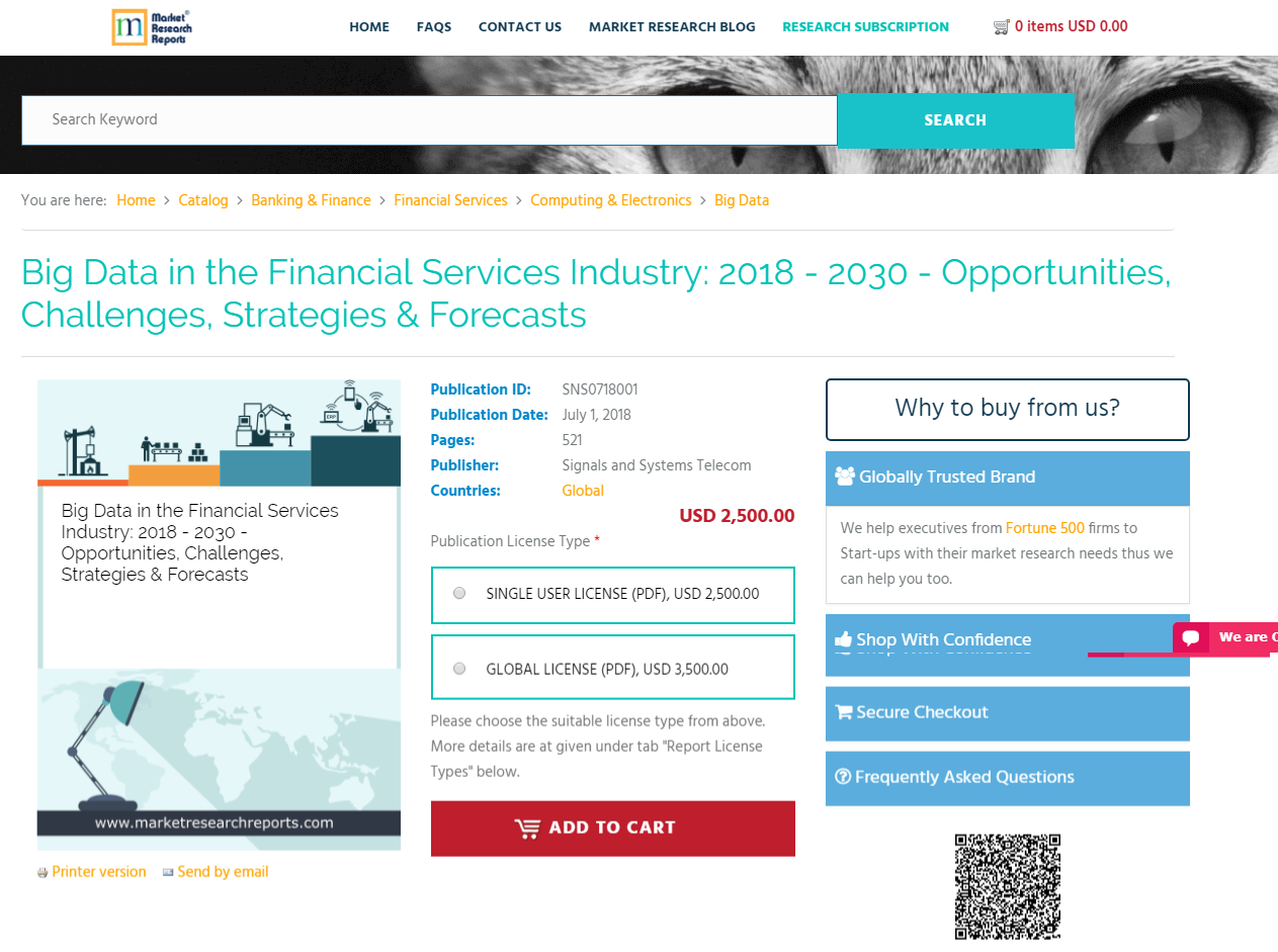 Big Data in the Financial Services Industry: 2018 - 2030'
