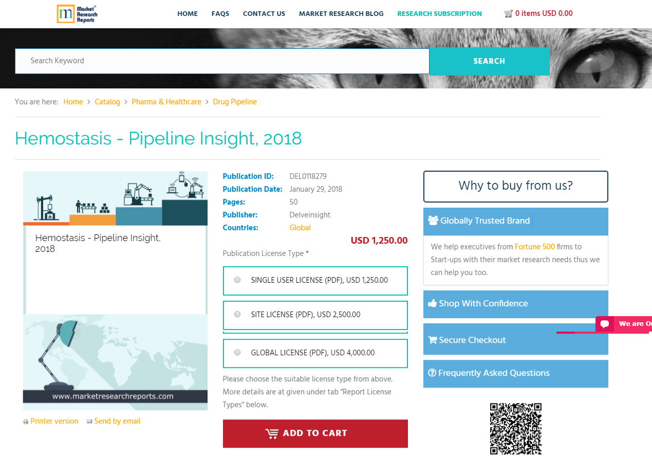Hemostasis - Pipeline Insight, 2018