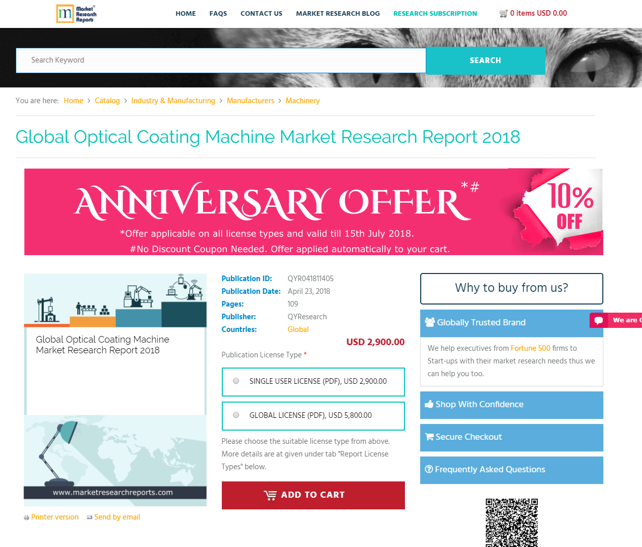 Global Optical Coating Machine Market Research Report 2018'