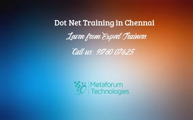 Dot Net Training in Chennai'