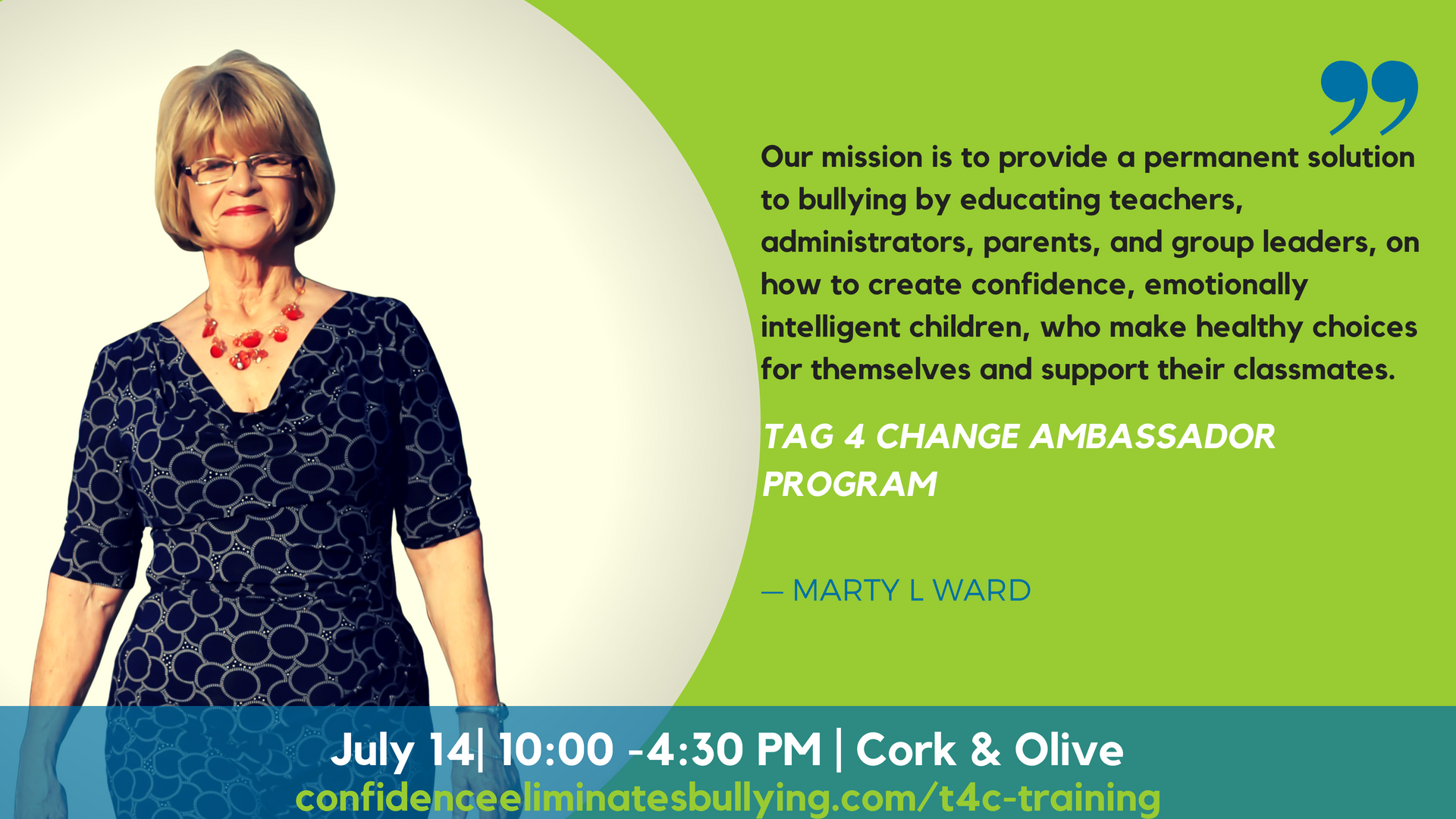 Confidence Eliminates Bullying Inc. Is Looking For TAG 4 Cha