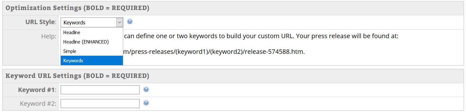Customizable URLs - ReleaseWire Newswire'