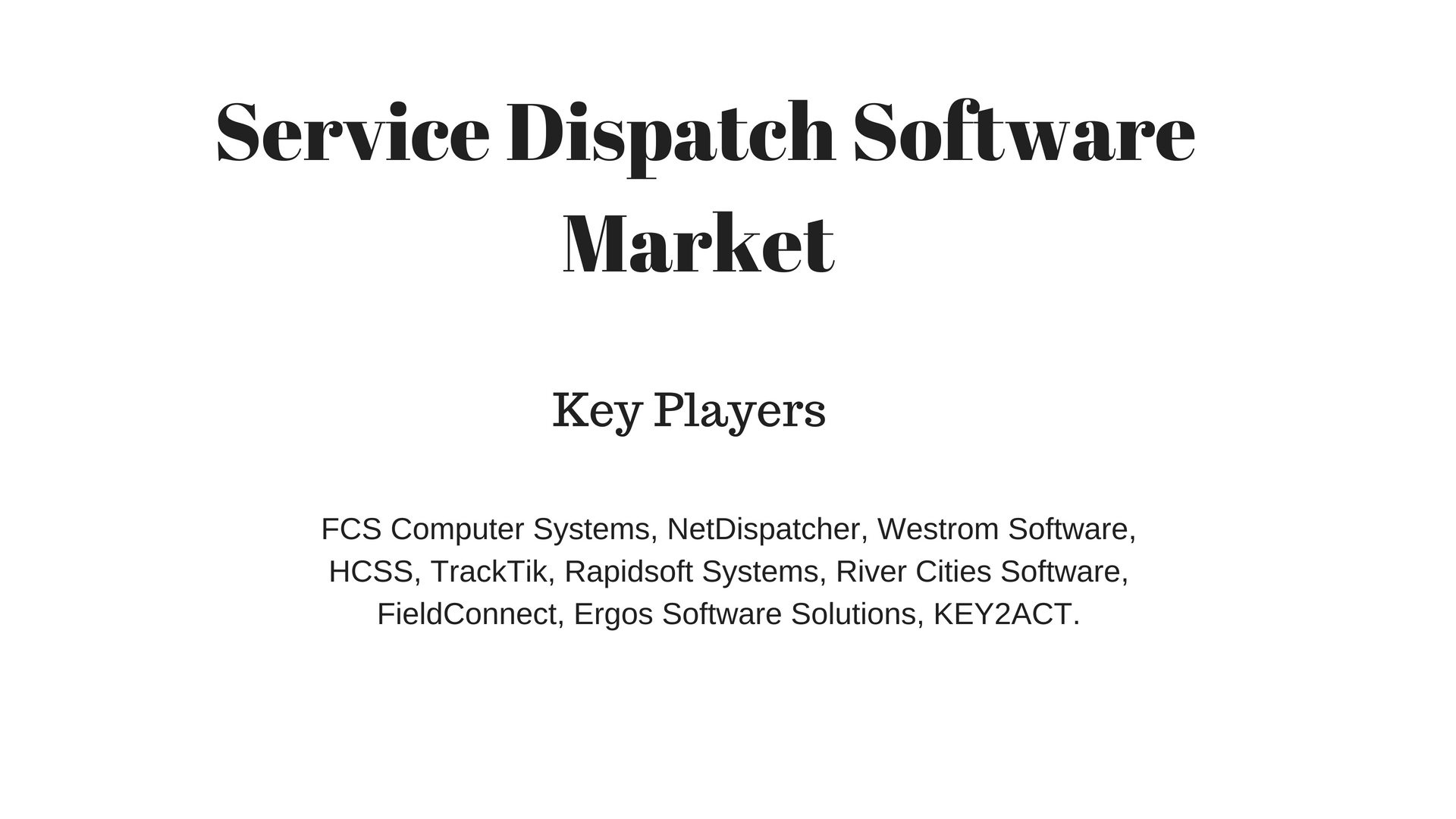 Service Dispatch Software