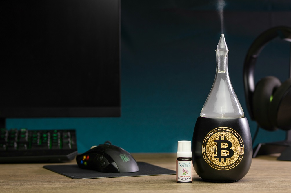 Laser Engraved Bitcion Raindrop Diffuser'