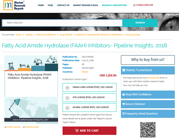 Fatty Acid Amide Hydrolase (FAAH) Inhibitors- Pipeline'