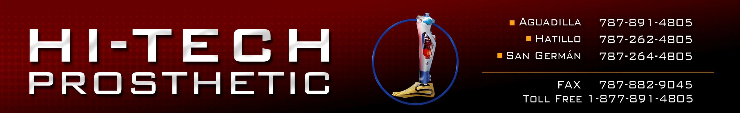 Hi-Tech Prosthetic Logo'