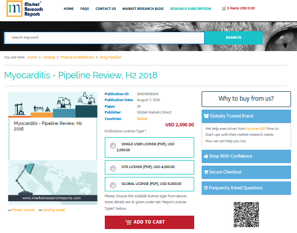 Myocarditis - Pipeline Review, H2 2018'