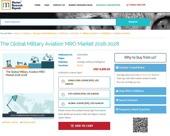 The Global Military Aviation MRO Market 2018-2028'