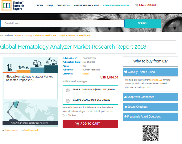 Global Hematology Analyzer Market Research Report 2018'