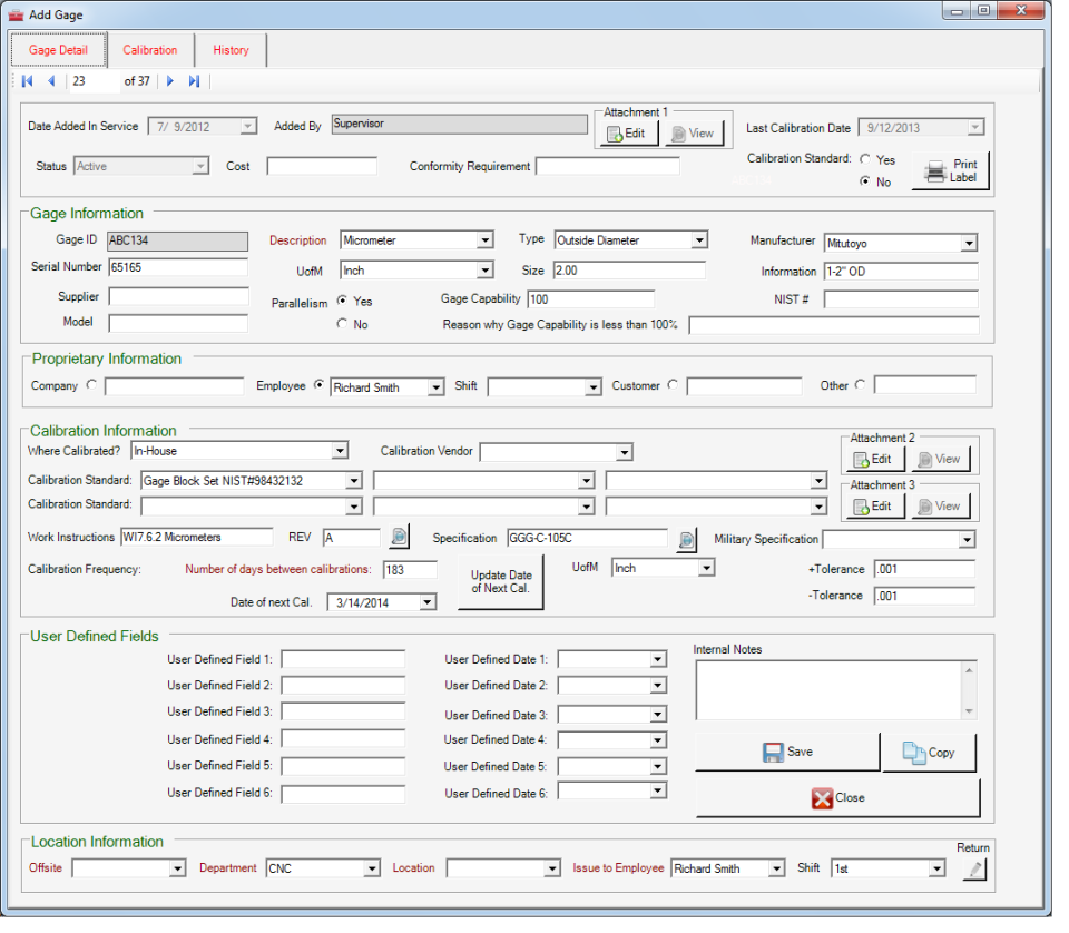 Calibration Management Software