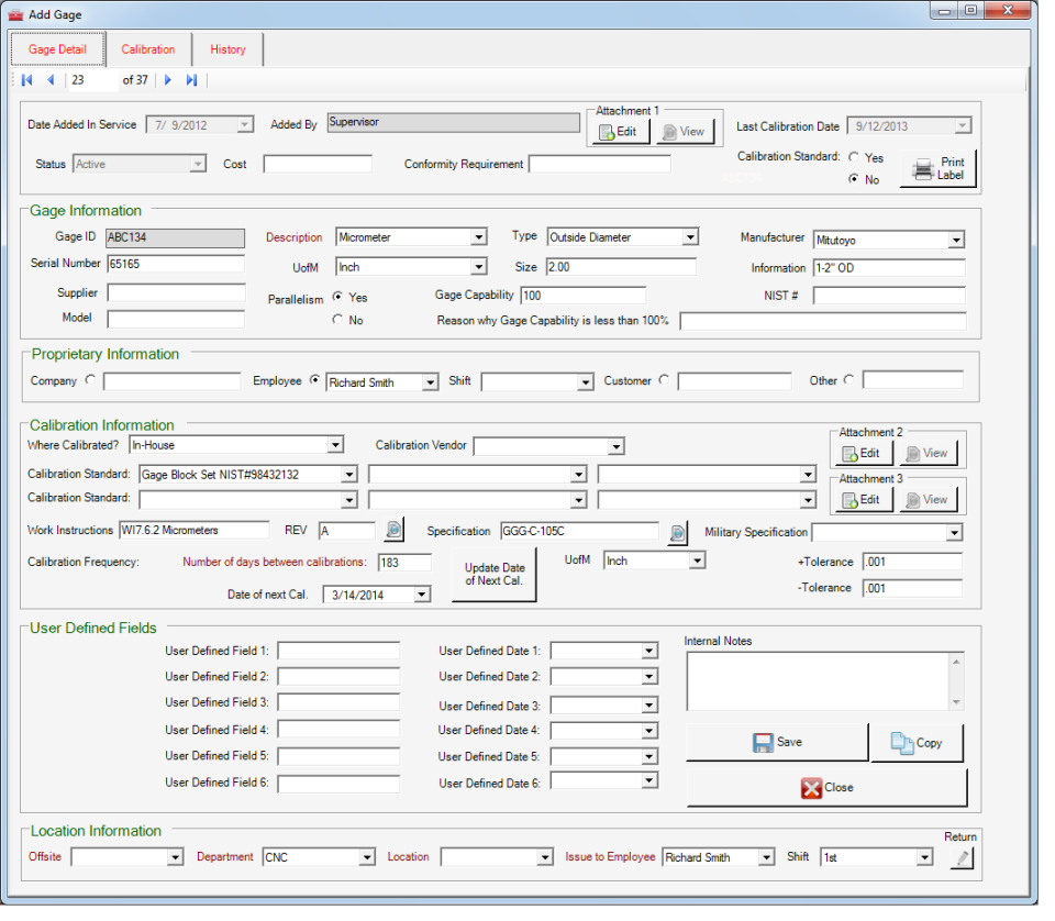 Calibration Management Software'