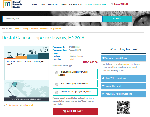 Rectal Cancer - Pipeline Review, H2 2018