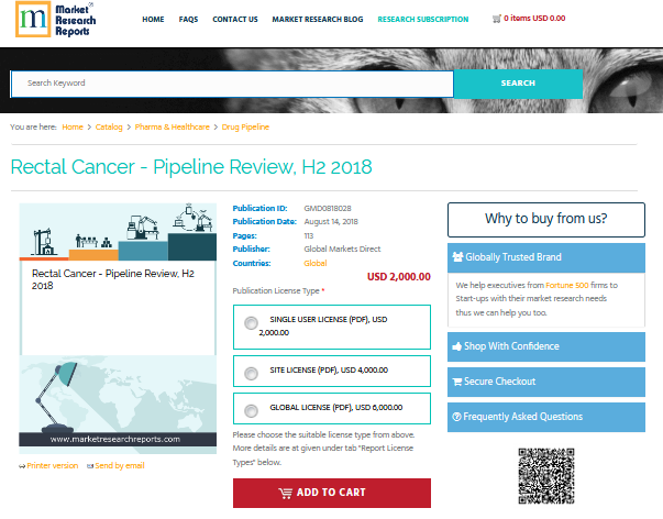 Rectal Cancer - Pipeline Review, H2 2018'