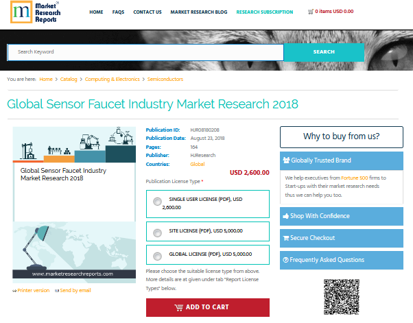 Global Sensor Faucet Industry Market Research 2018'