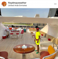 Floyd May Weather host in Bulgari Marina (Dubai)