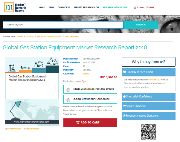 Global Gas Station Equipment Market Research Report 2018
