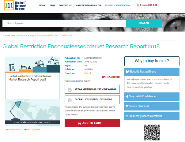 Global Restriction Endonucleases Market Research Report 2018'