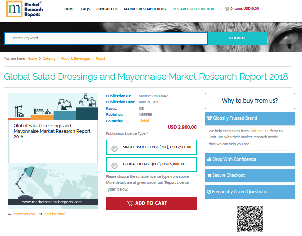Global Salad Dressings and Mayonnaise Market Research Report