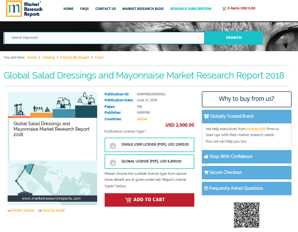 Global Salad Dressings and Mayonnaise Market Research Report'