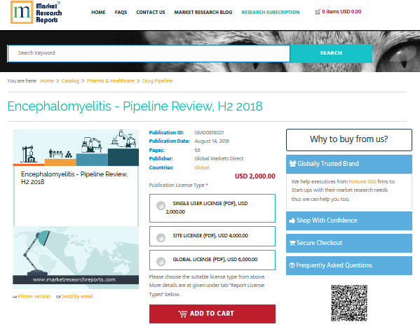 Encephalomyelitis - Pipeline Review, H2 2018'