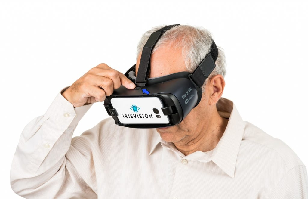 Man wearing IrisVision