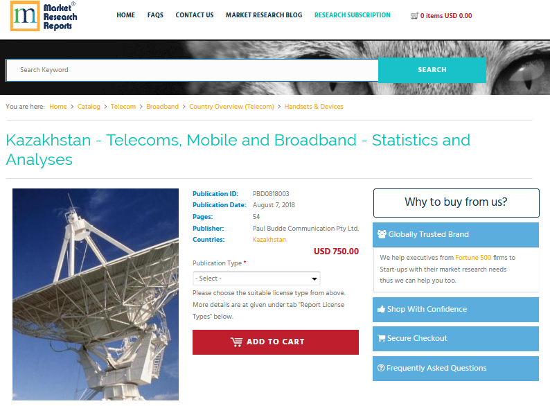 Kazakhstan - Telecoms, Mobile and Broadband - Statistics and'