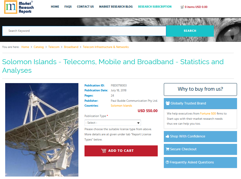 Solomon Islands - Telecoms, Mobile and Broadband'