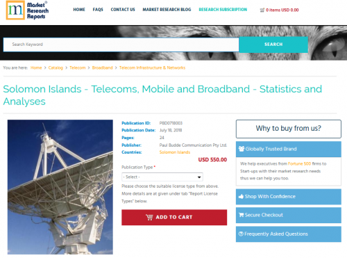 Solomon Islands - Telecoms, Mobile and Broadband'