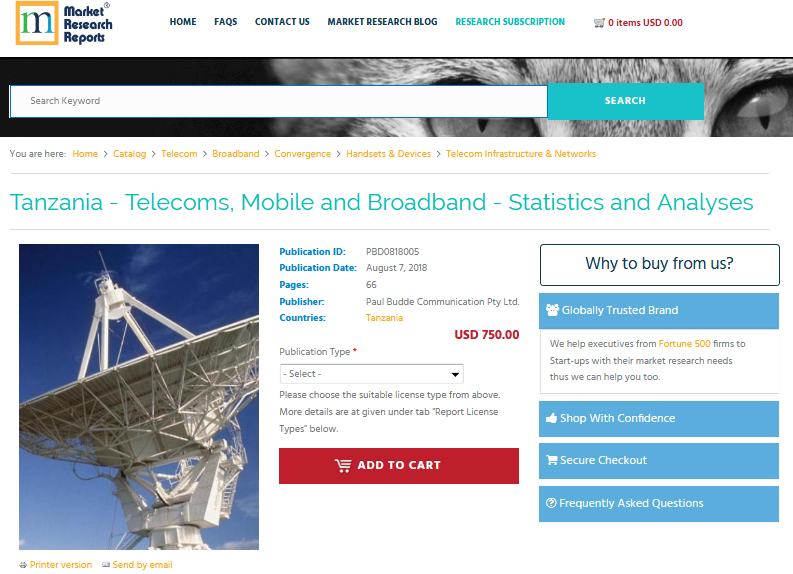 Tanzania - Telecoms, Mobile and Broadband - Statistics'