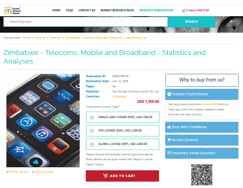 Zimbabwe - Telecoms, Mobile and Broadband - Statistics