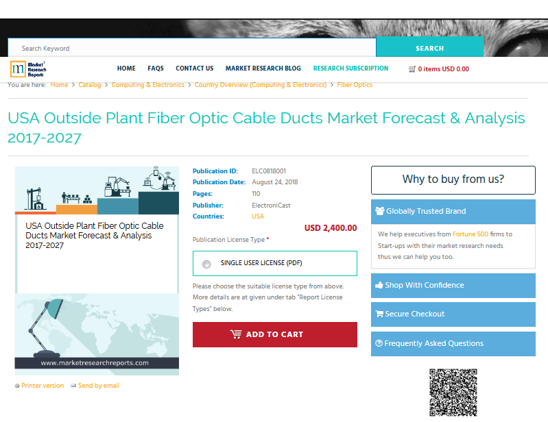USA Outside Plant Fiber Optic Cable Ducts Market Forecast