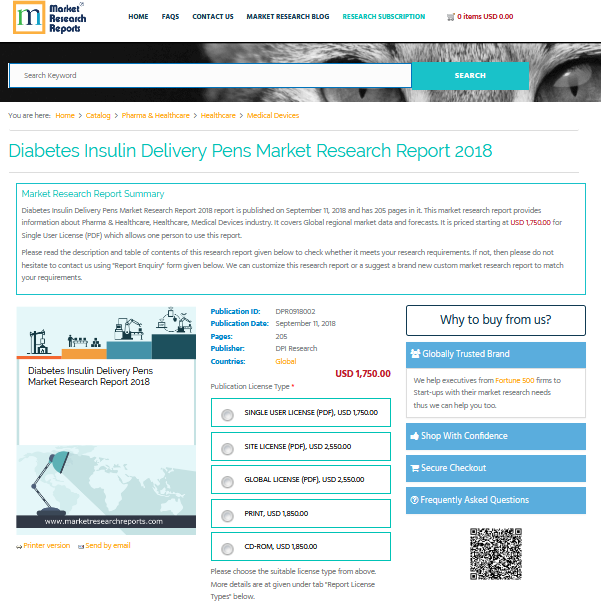 Diabetes Insulin Delivery Pens Market Research Report 2018