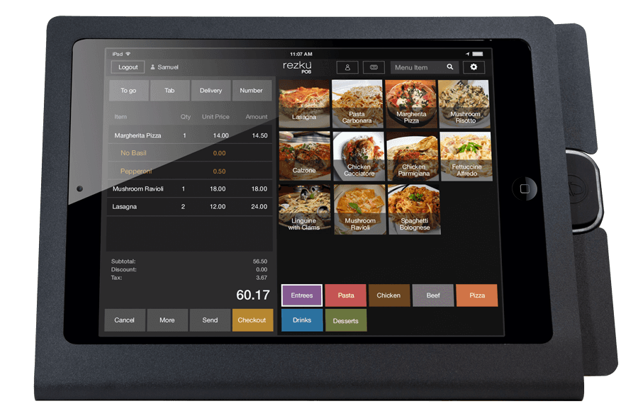 Optimizing counter service and tableside ordering Rezku POS'