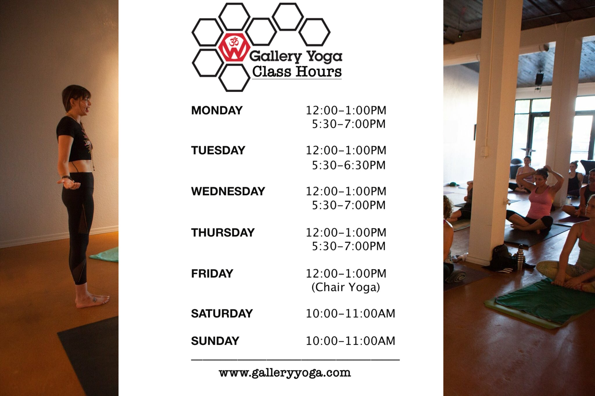 Gallery Yoga Schedule'