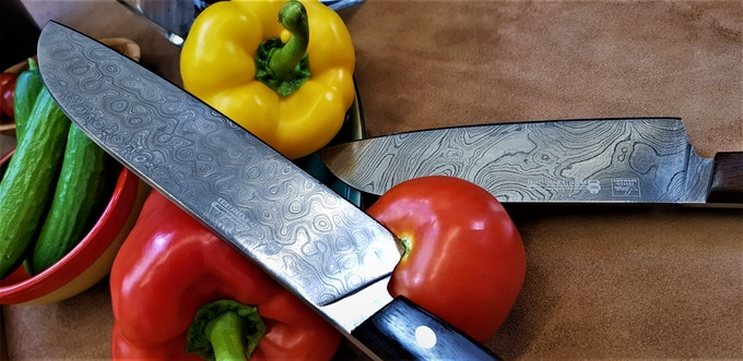 Tiwst & Raindrop damascus steel 2