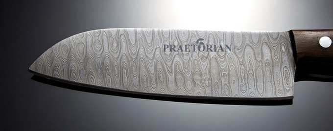 Raindrop damascus steel pattern