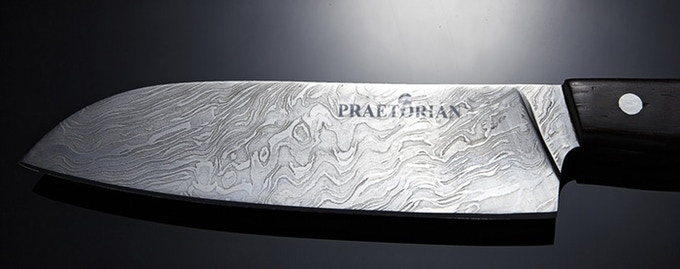 Twist damascus steel pattern