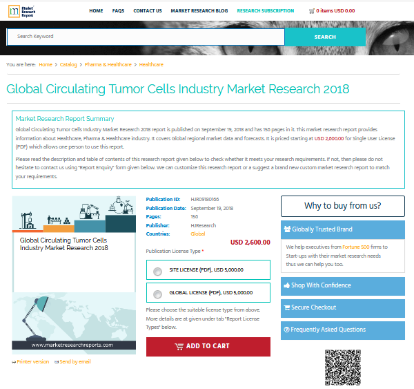 Global Circulating Tumor Cells Industry Market Research 2018'