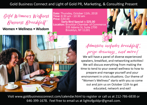 Gold Women's Wellness Business Breakfast'