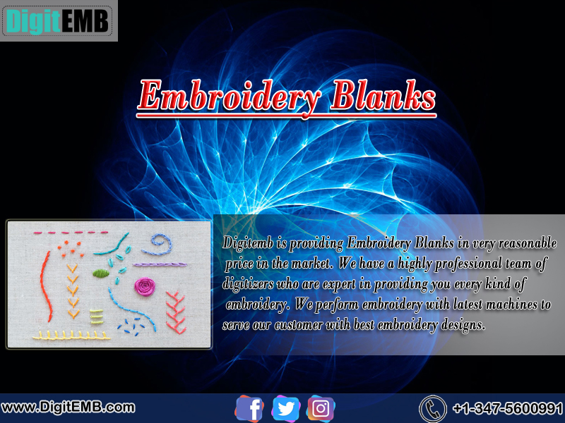 Embroidery Blanks