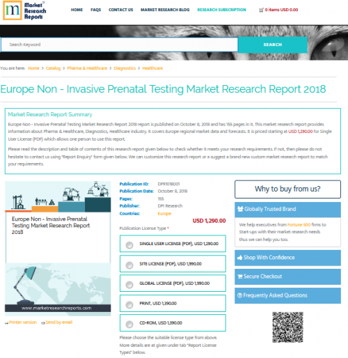 Europe Non - Invasive Prenatal Testing Market Research'