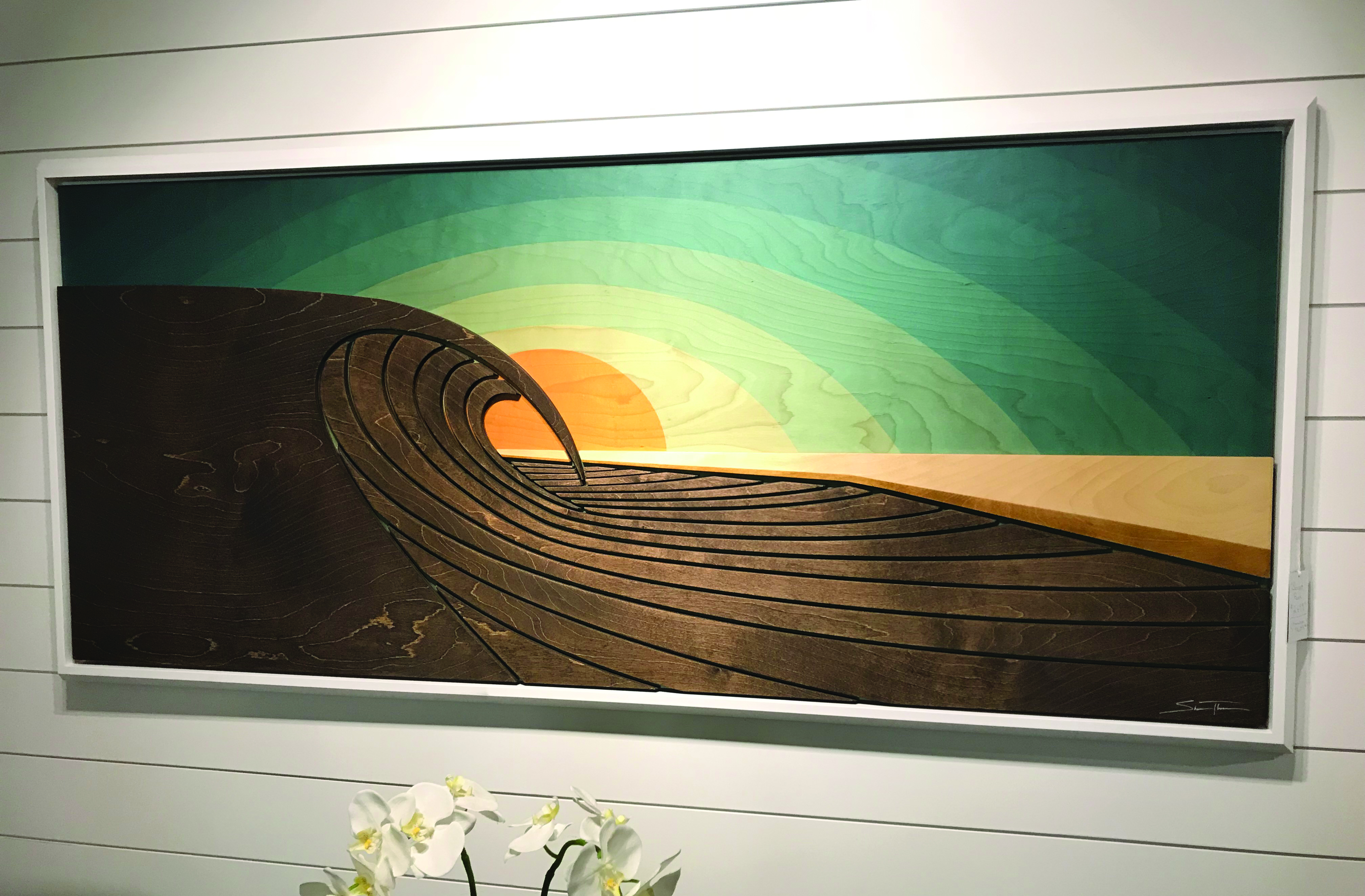 Sunset Peak Wood Wall Sculpture
