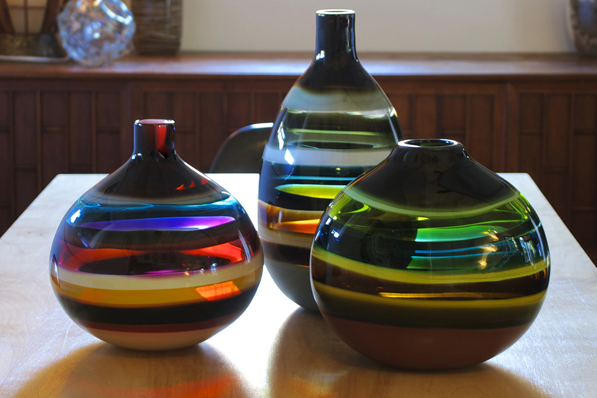 Hand Blown Glass Vases'