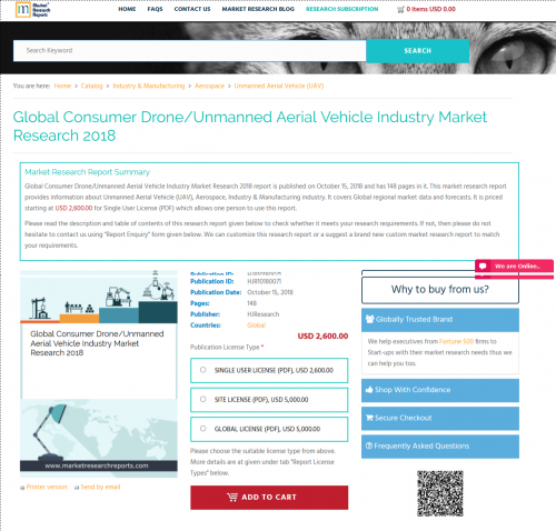 Global Consumer Drone/Unmanned Aerial Vehicle Industry'