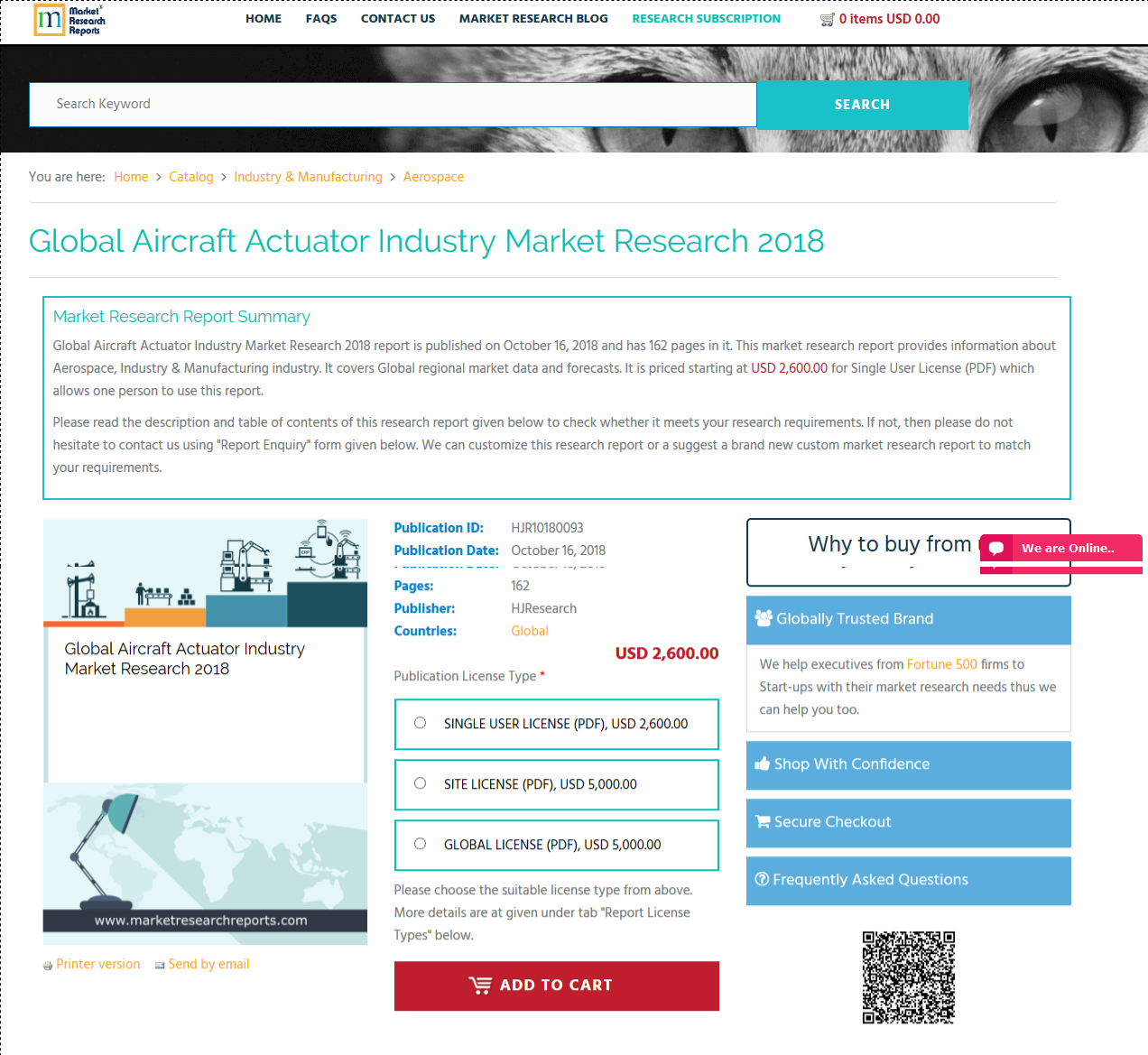 Global Aircraft Actuator Industry Market Research 2018